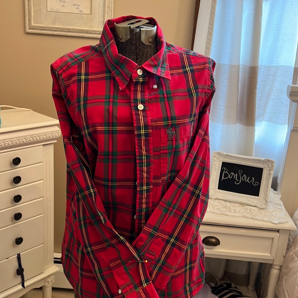 Abercrombie and Fitch vintage boys clothes plaid shirt